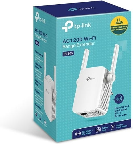 TP-LINK RE305 v2 WiFi Extender Dual Band (2.4 & 5GHz) 1200Mbps