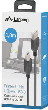 Lanberg USB 2.0 Cable USB-A male - Μαύρο 1.8m CA-USBA-15CU-0018-BK
