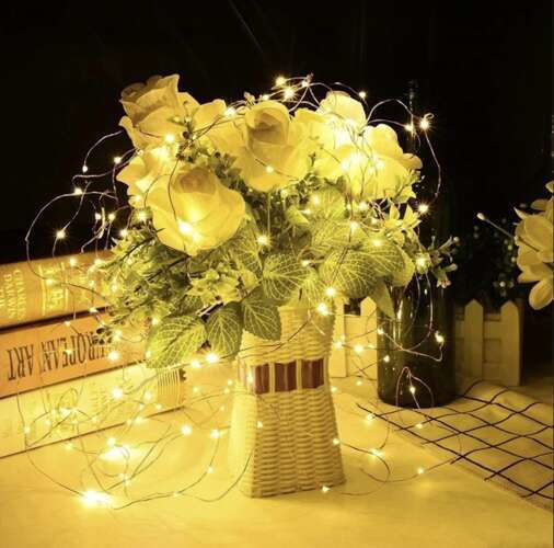 Gardlov Hanging Solar Light Garland Warm White with Motion Sensor and Photocell IP44