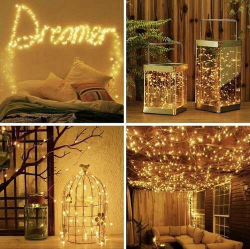 Gardlov Hanging Solar Light Garland Warm White with Motion Sensor and Photocell IP44