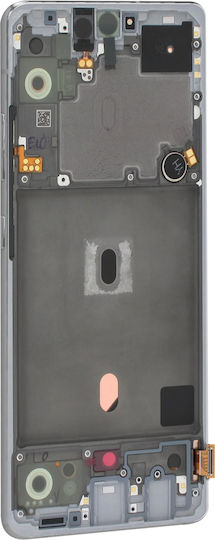 Samsung Screen + Frame Galaxy A51 5g Prisme Crush Original Full Block White