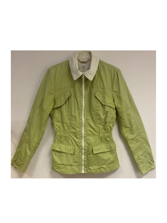 Versace Women's Short Lifestyle Jacket for Spring or Autumn Green