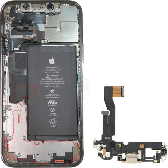 Lightning Charging Connector Iphone 12 12 Pro Microphone Golden