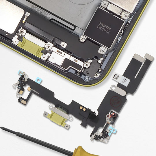 Relife Charger Connector Iphone 14 Plus Lightning Micro Port Yellow