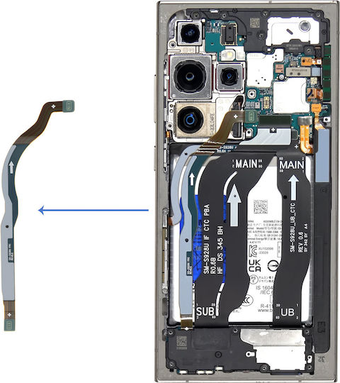 Samsung Flex Circuits Galaxy S24 Ultra Network Motherboard Original Black