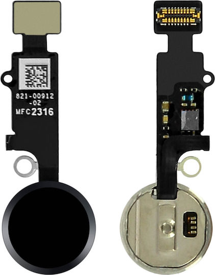 Black Home Button + Flex Cable Replacement Part Apple Iphone 7