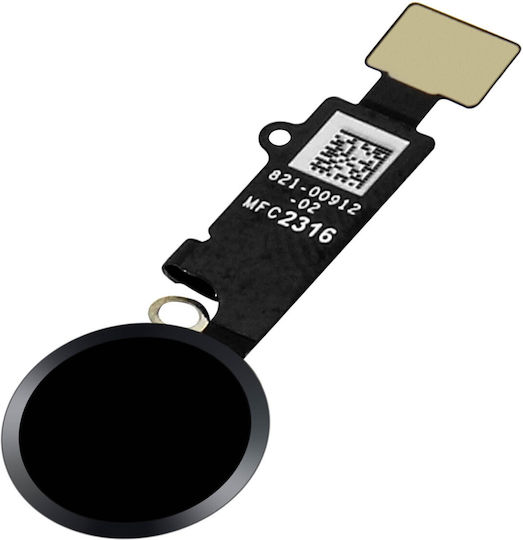 Black Home Button + Flex Cable Replacement Part Apple Iphone 7