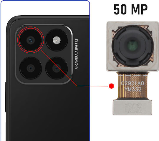 Relife Camera Modul Honor 70 Lite Honor X6 50mp Main Sensor Black