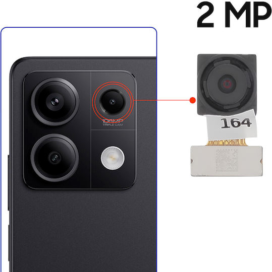 Clappio Camera Modul Redmi Note 13 2mp Macro Lens Black