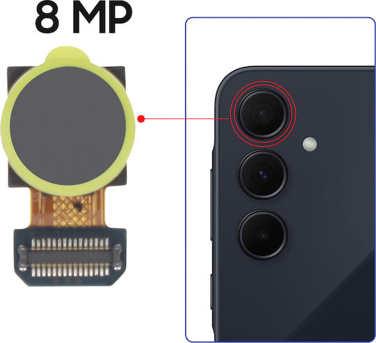 Modul Cameră Samsung Galaxy A35 5G Original 8MP Senzor Unghi Larg Negru