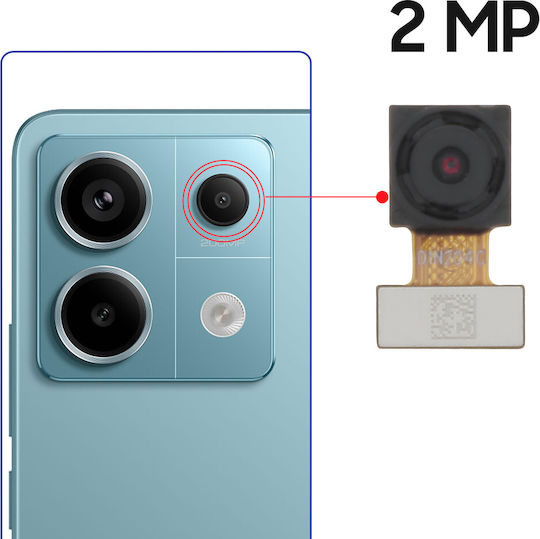 Clappio Camera Modul Redmi Note 13 Pro/13 Pro Plus 2mp Macro Lens Black