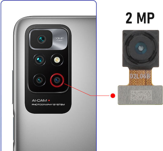 Clappio Camera Modul Redmi 10 2mp Depth Sensor Black