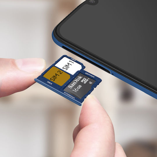 Replacement Sim Card Tray Galaxy A40 Blue