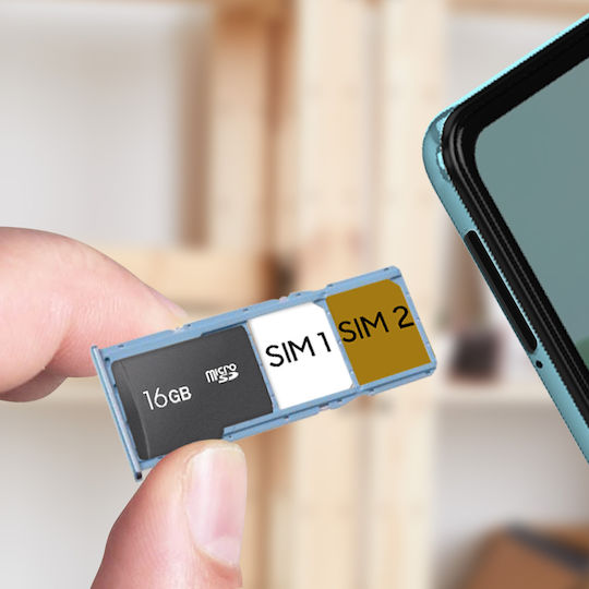 SIM-Kartenhalter Samsung Galaxy A71 Blau