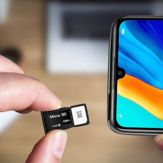 Слот за SIM и Micro SD карта адаптер Huawei P30 Lite резервни части черен