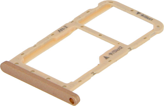 Nano-SIM and Micro-SD Tray Replacement Part for Huawei P20 Lite – Gold