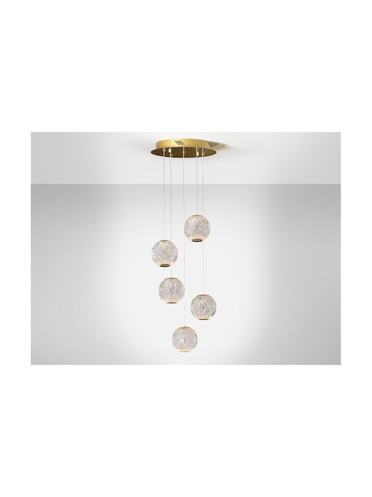 Pendant Light LED with Warm White Light Gold