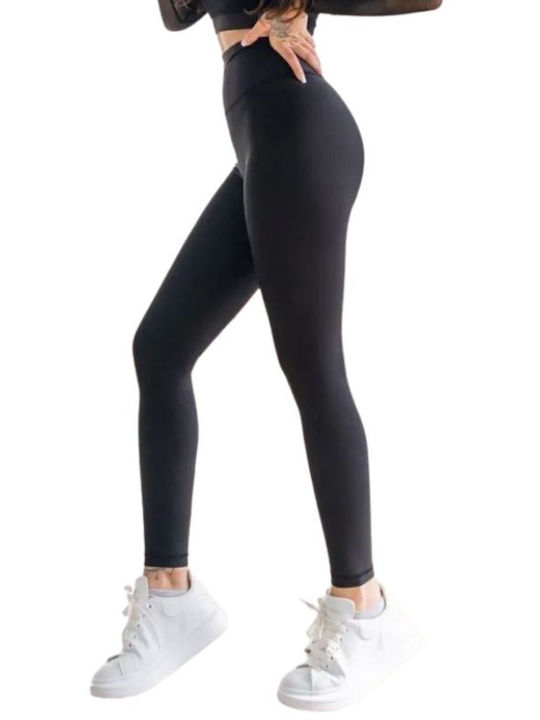 Lismina Ausbildung Frauen Leggings Hochgeschnitten & Push Up mit Fleece-Futter Black