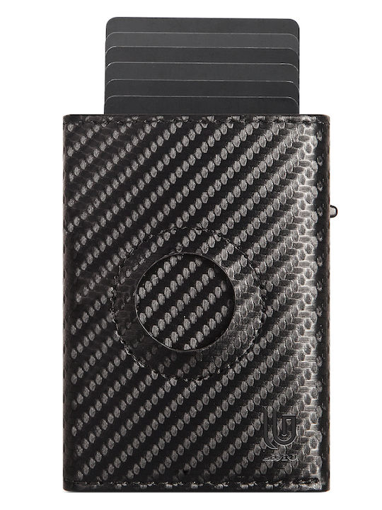 Men's Wallet Cards with RFID and Slide Mechanism Black