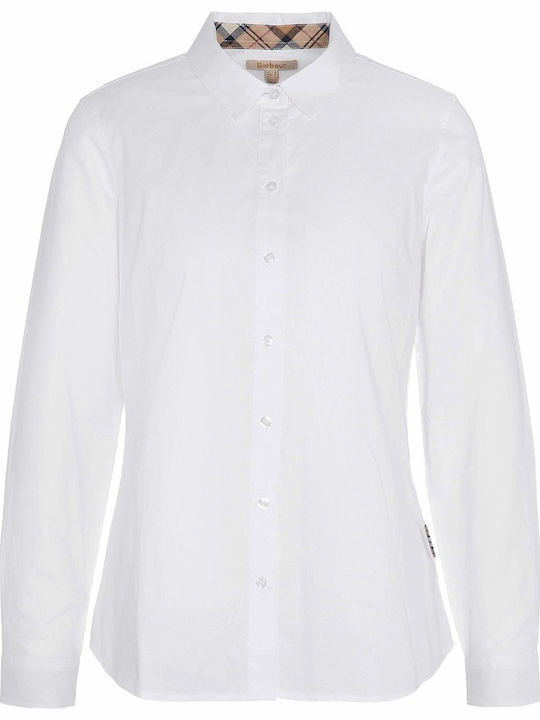 Derwent Long Sleeve Women's Cotton Shirt White