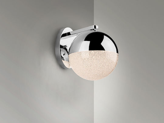 Sphere Φωτιστικό Τοίχου με Ενσωματωμένο LED Ασημί 20εκ.