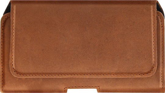 Avizar Belt Case Smartphones 155 X 85 X 15 Mm Universal Protection Light Brown