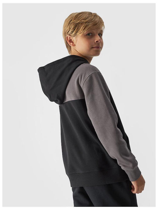 4F Kinder Sweatshirt mit Kapuze Schwarz