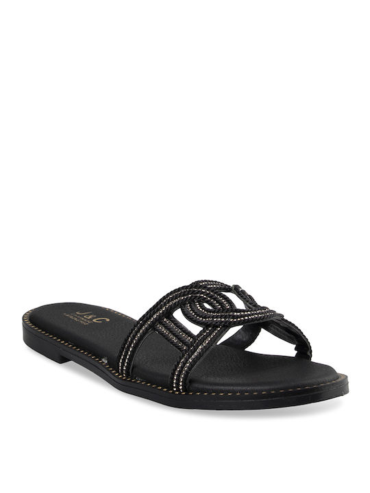 Tsouderos Shoes Women's Flat Sandals in Black Color