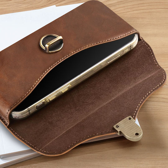 Avizar Gürteltasche Horizontal Smartphones Bis Zu 6,7" Dunkelbraun