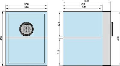 Basi Safe with Digital Lock L43xW33xH38cm 90.03.20