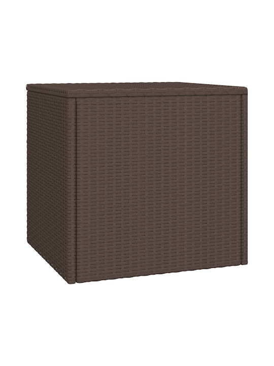 Auxiliary Outdoor Free Standing Rattan Table Brown 40x40xcm