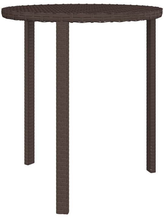 Auxiliary Outdoor Free Standing Rattan Table Brown 40x40xcm