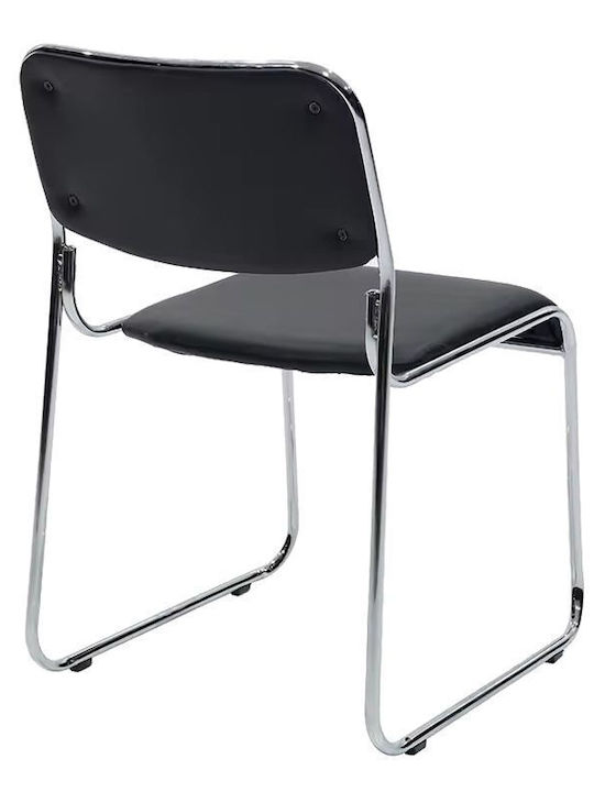 Chair Visitor Randin in Black Color 42x44x77cm 1pcs