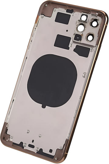 Clappio Frame Plus Battery Cover for iPhone 11 Pro Rear Window Rose Gold