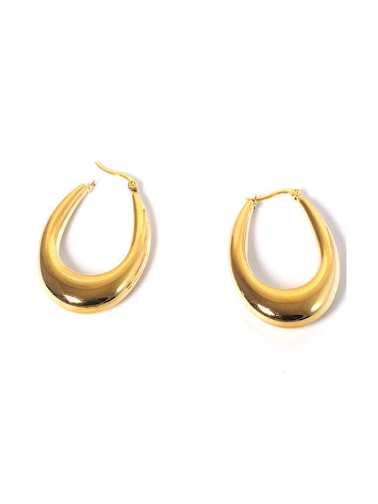 Earrings Hoops with Clip made of Steel