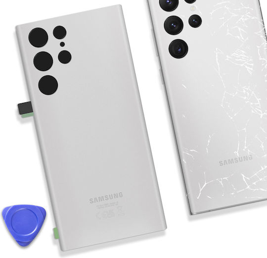 Clappio Akkudeckel Samsung Galaxy S22 Ultra Weiß