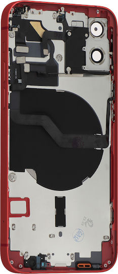 Clappio Frame + Battery Cover Iphone 12 Complete Red