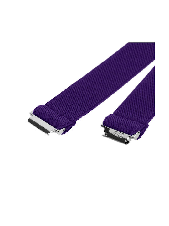 Bracelet for Your Galaxy Watch 4 in Purple Auto-Adjustable Nylon Weave
