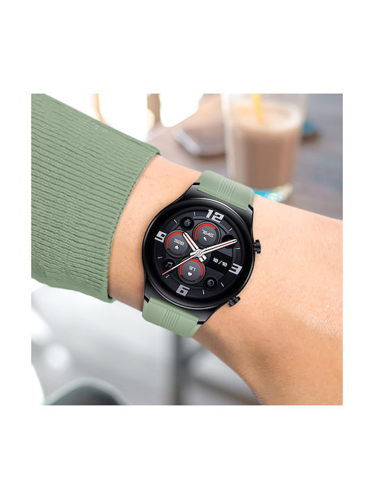 Curea Honor Watch GS3 Soft Touch Silicon Verde Deschis