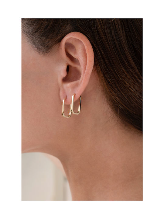 Kritsimis Earrings Hoops made of Gold 14K