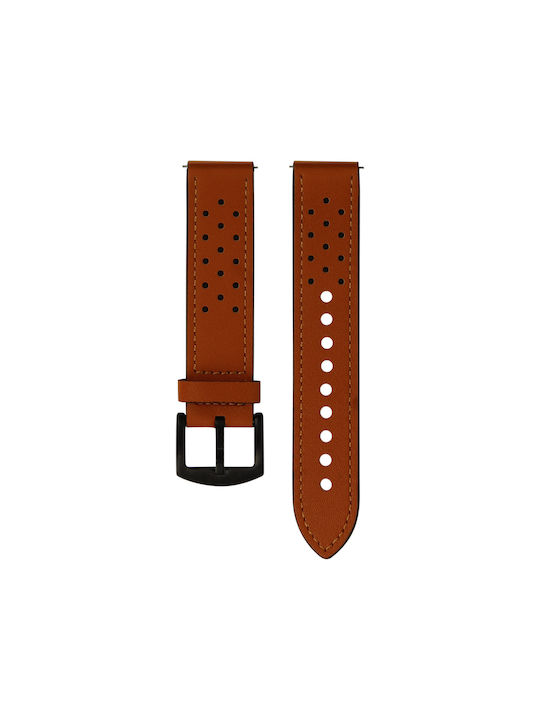 Armband für Ihre Galaxy Watch 4 Verstellbares Lederarmband mit brauner Schnalle