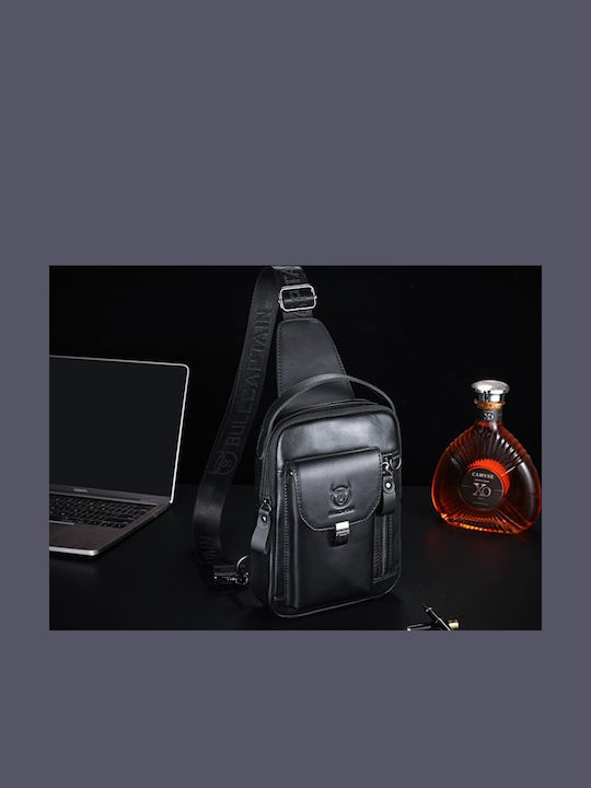 Leather Men's Bag Sling Black