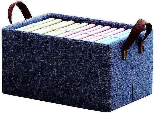 Καλάθι Αποθήκευσης Υφασμάτινο Μπλε 47x20x28cm