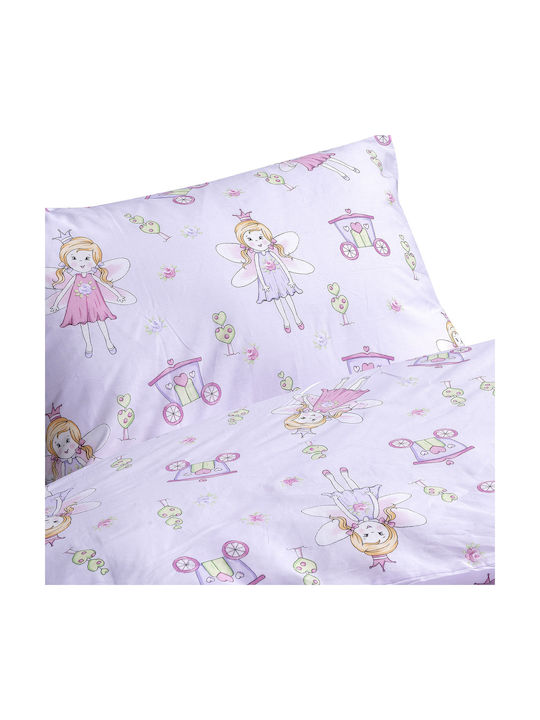 Beauty Home Sheet Set Single Cotton Mirabelle Art 6233 Lila 170x260cm