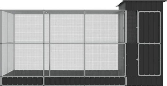 vidaXL 3214258 Клетка за птици от Галванизирана Стомана 416брx203брx216брсм.