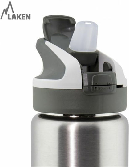 Laken Μπουκάλι Θερμός Ανοξείδωτο / Πλαστικό BPA Free 1lt Μπλε με Καλαμάκι