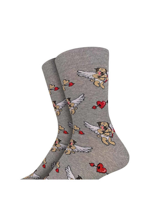 Good Luck Sock Men's Socks Cupid Pugs Valentine's Day Gls-1593