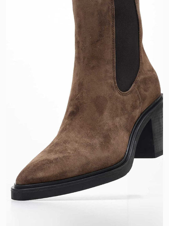 Alpe Leder Damen Knöchelstiefel Braun