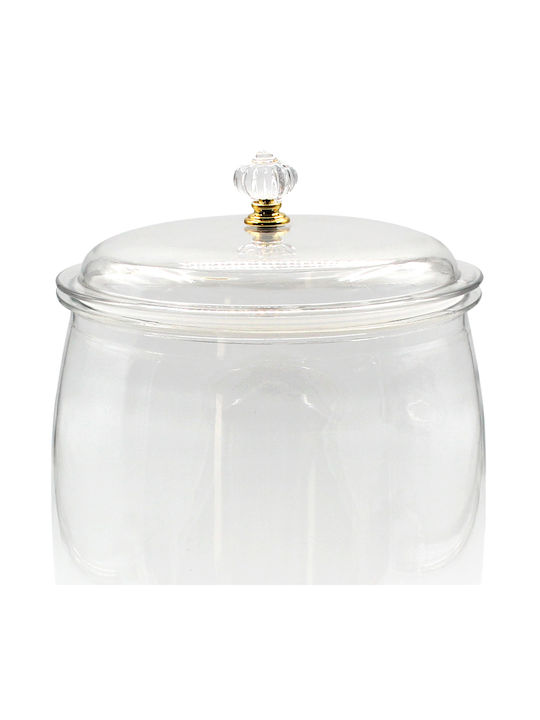 Keskor Set 1pcs Jars General Use with Lid Plastic 19x19x29cm