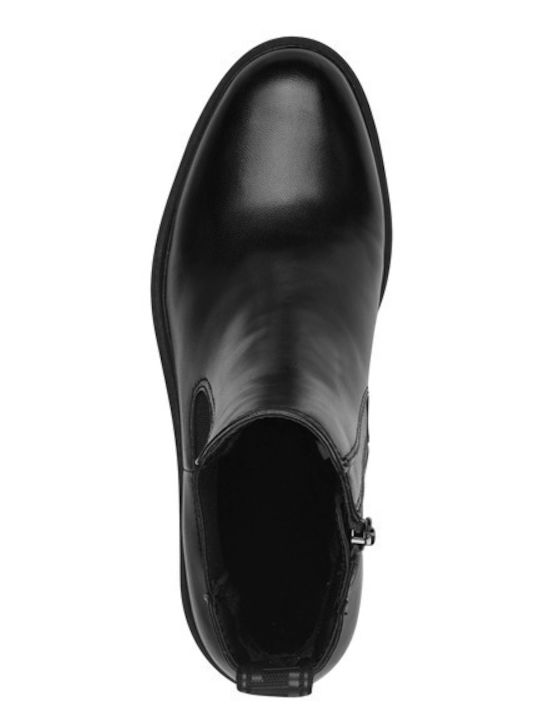 Leather Women's Ankle Boots Black